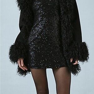 Urban Outfitters Black Sequin Mini Dress NWT